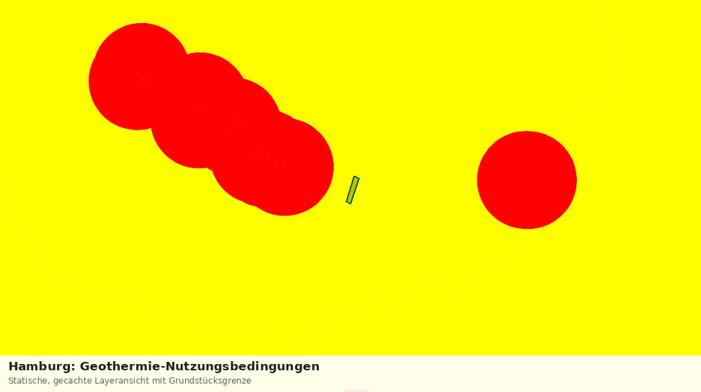 Statische Kartenansicht: Hamburg: Geothermie-Nutzungsbedingungen