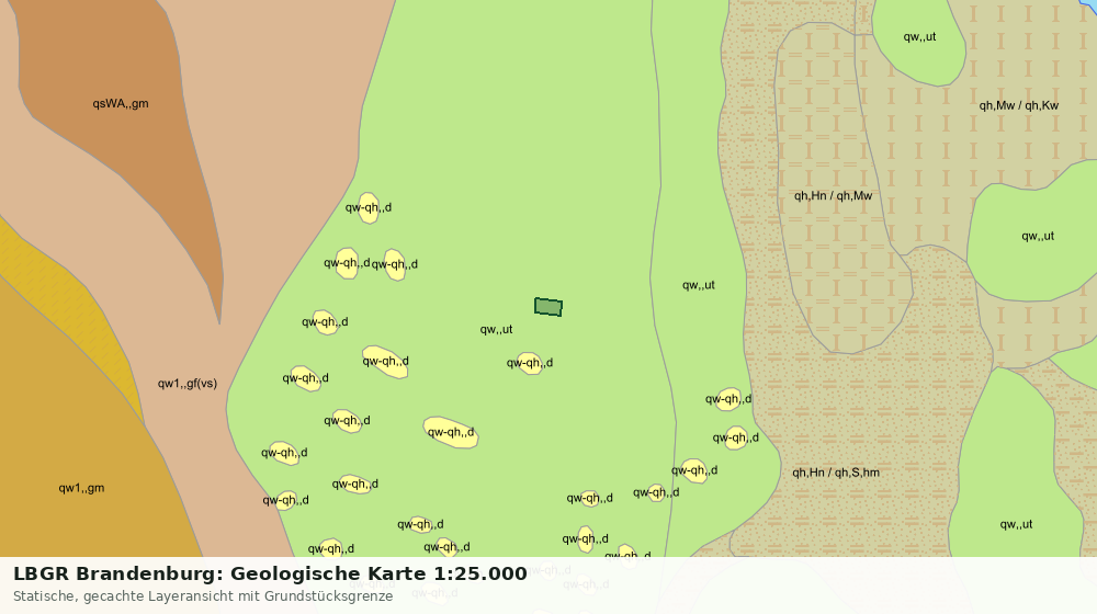 Statische Kartenansicht: LBGR Brandenburg: Geologische Karte 1:25.000