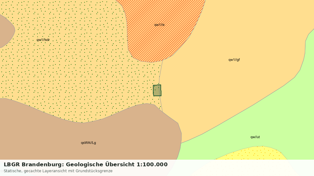Statische Kartenansicht: LBGR Brandenburg: Geologische Übersicht 1:100.000