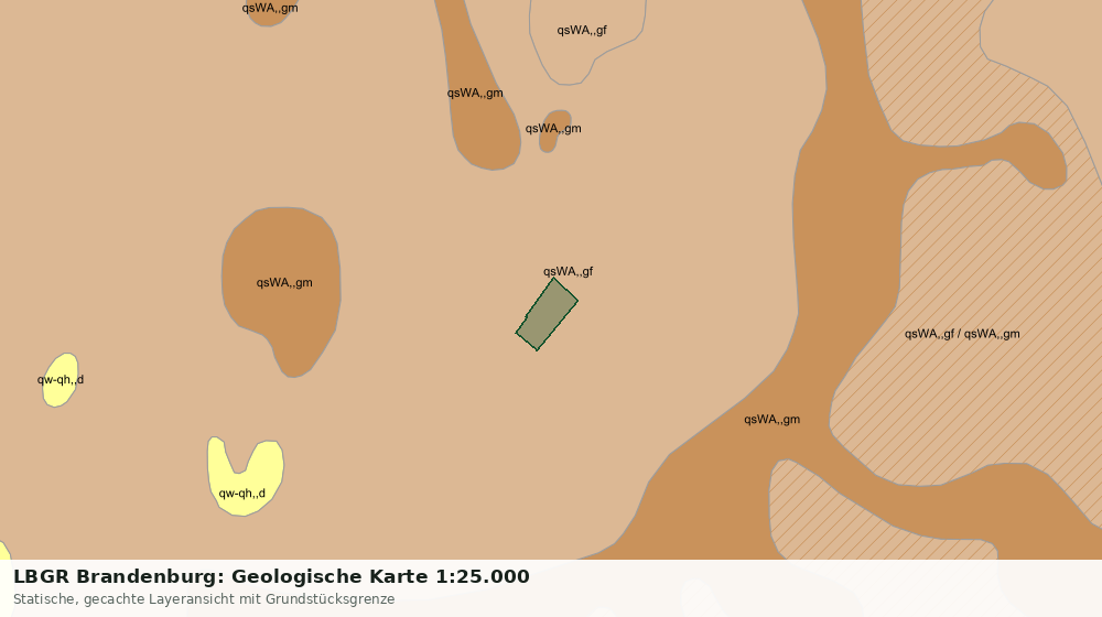 Statische Kartenansicht: LBGR Brandenburg: Geologische Karte 1:25.000