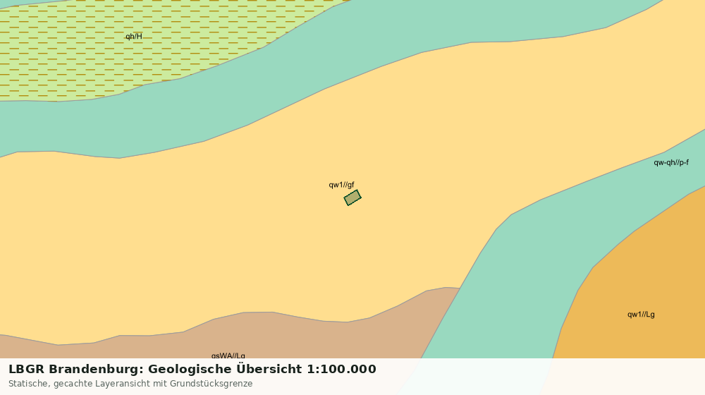 Statische Kartenansicht: LBGR Brandenburg: Geologische Übersicht 1:100.000