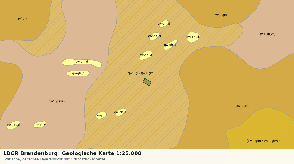 Statische Kartenansicht: LBGR Brandenburg: Geologische Karte 1:25.000