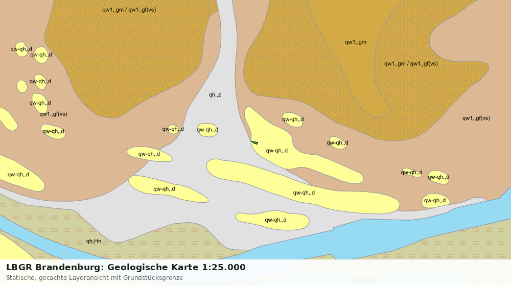 Statische Kartenansicht: LBGR Brandenburg: Geologische Karte 1:25.000