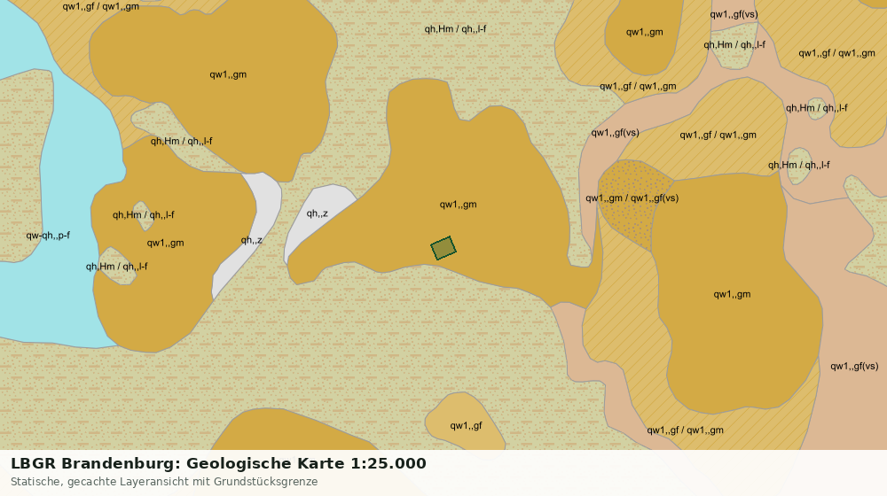 Statische Kartenansicht: LBGR Brandenburg: Geologische Karte 1:25.000