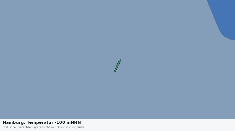 Statische Kartenansicht: Hamburg: Temperatur -100 mNHN