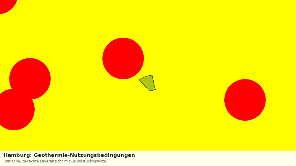 Statische Kartenansicht: Hamburg: Geothermie-Nutzungsbedingungen
