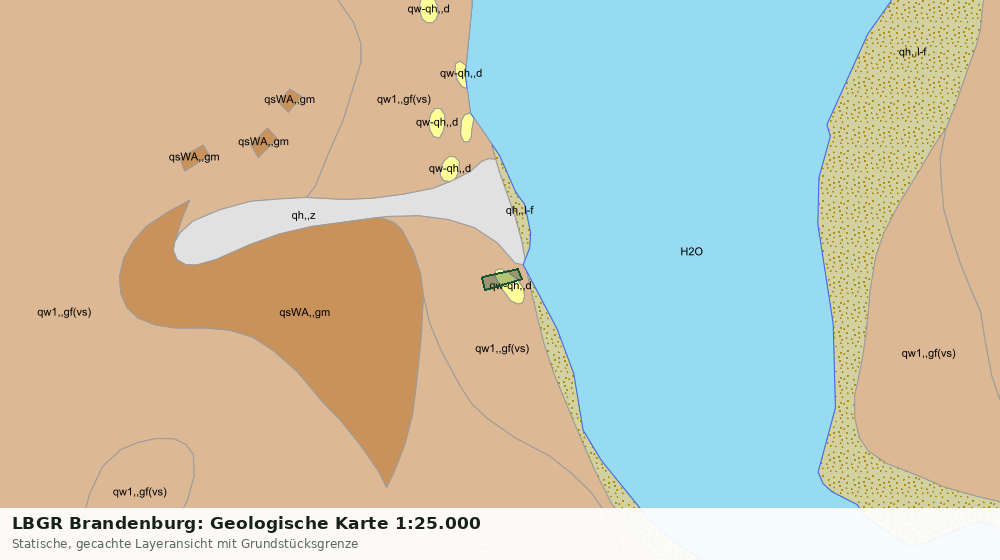 Statische Kartenansicht: LBGR Brandenburg: Geologische Karte 1:25.000