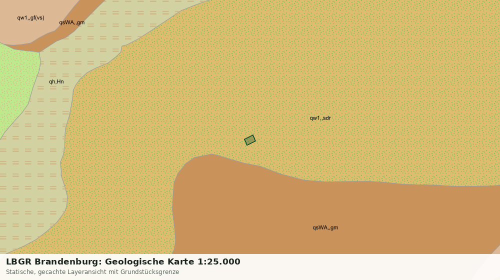 Statische Kartenansicht: LBGR Brandenburg: Geologische Karte 1:25.000