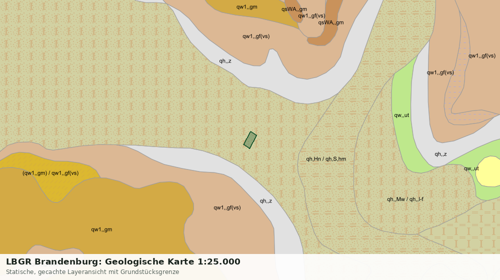 Statische Kartenansicht: LBGR Brandenburg: Geologische Karte 1:25.000