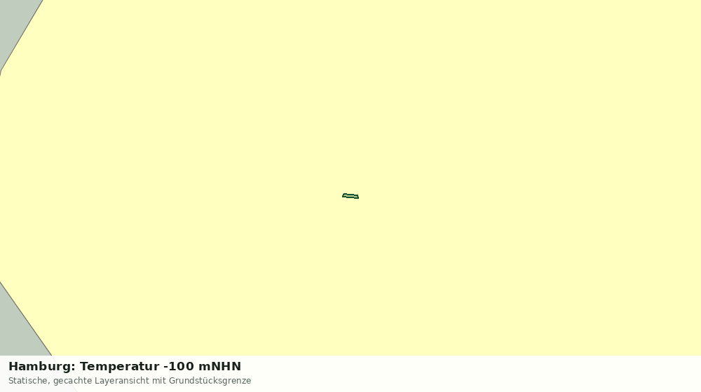Statische Kartenansicht: Hamburg: Temperatur -100 mNHN