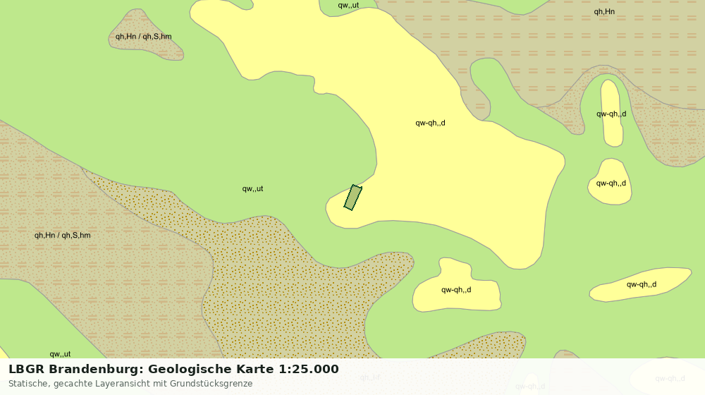 Statische Kartenansicht: LBGR Brandenburg: Geologische Karte 1:25.000