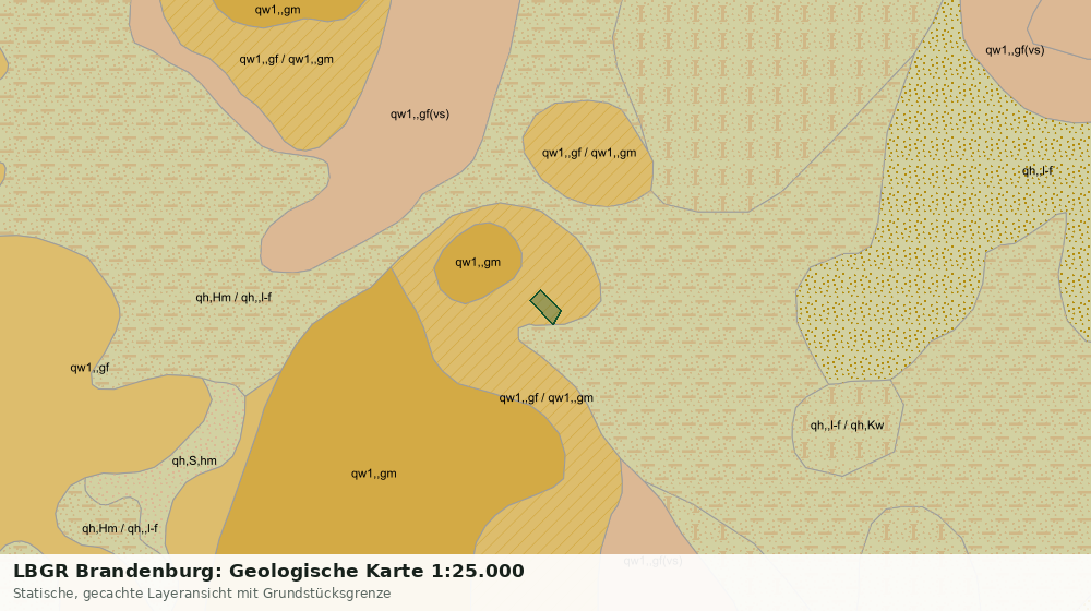 Statische Kartenansicht: LBGR Brandenburg: Geologische Karte 1:25.000