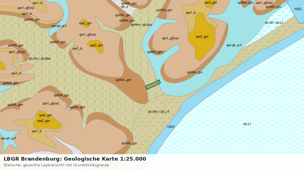 Statische Kartenansicht: LBGR Brandenburg: Geologische Karte 1:25.000