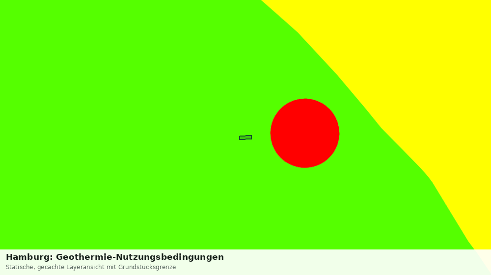 Statische Kartenansicht: Hamburg: Geothermie-Nutzungsbedingungen