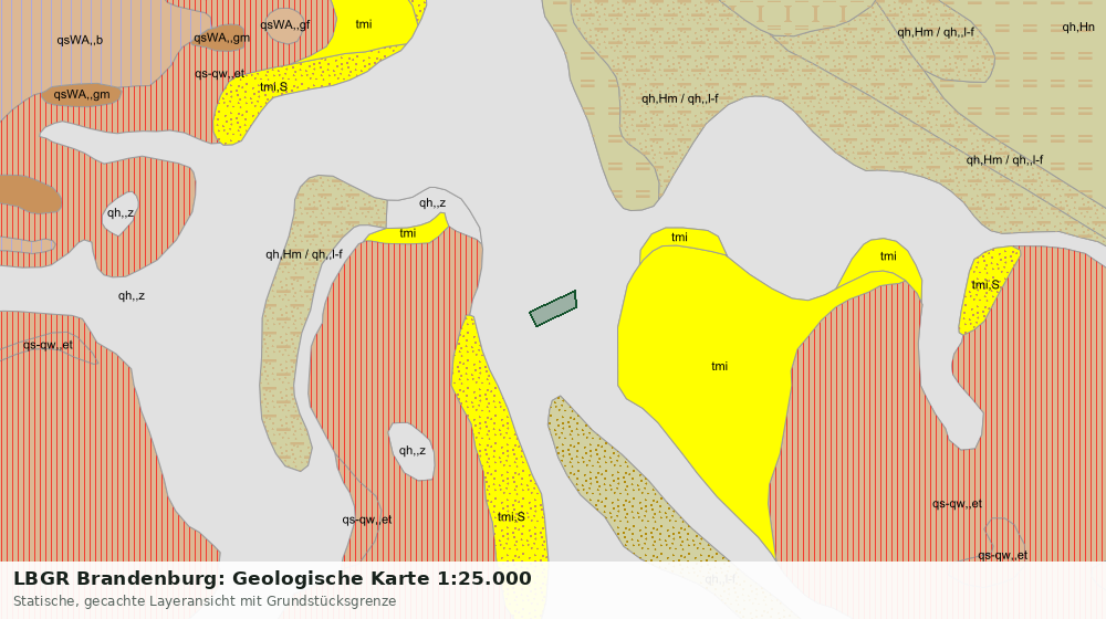 Statische Kartenansicht: LBGR Brandenburg: Geologische Karte 1:25.000