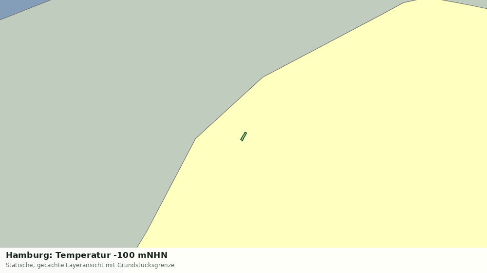 Statische Kartenansicht: Hamburg: Temperatur -100 mNHN