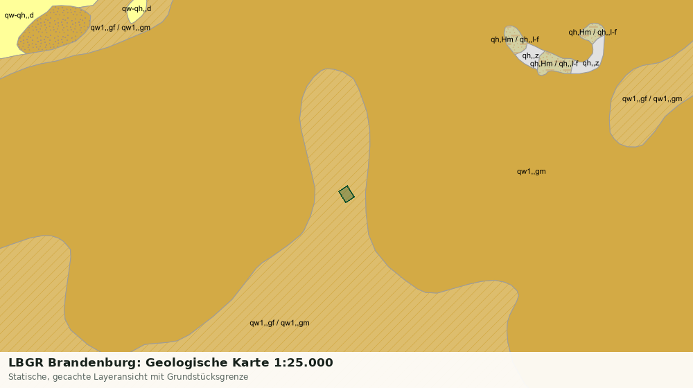 Statische Kartenansicht: LBGR Brandenburg: Geologische Karte 1:25.000
