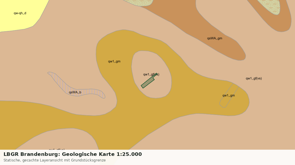 Statische Kartenansicht: LBGR Brandenburg: Geologische Karte 1:25.000