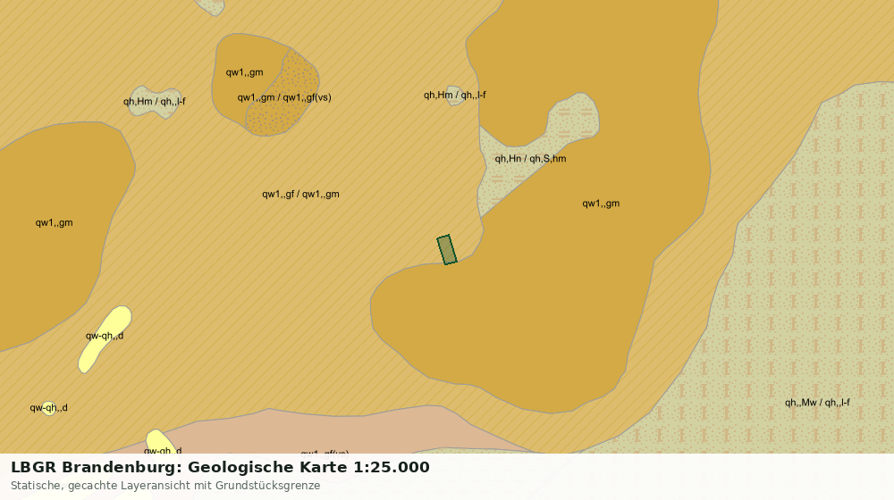 Statische Kartenansicht: LBGR Brandenburg: Geologische Karte 1:25.000