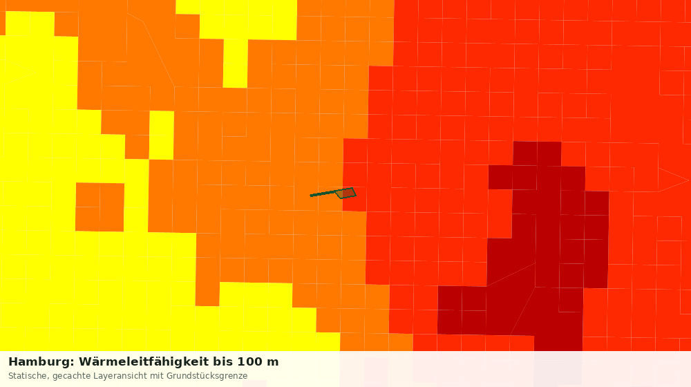 Statische Kartenansicht: Hamburg: Wärmeleitfähigkeit bis 100 m