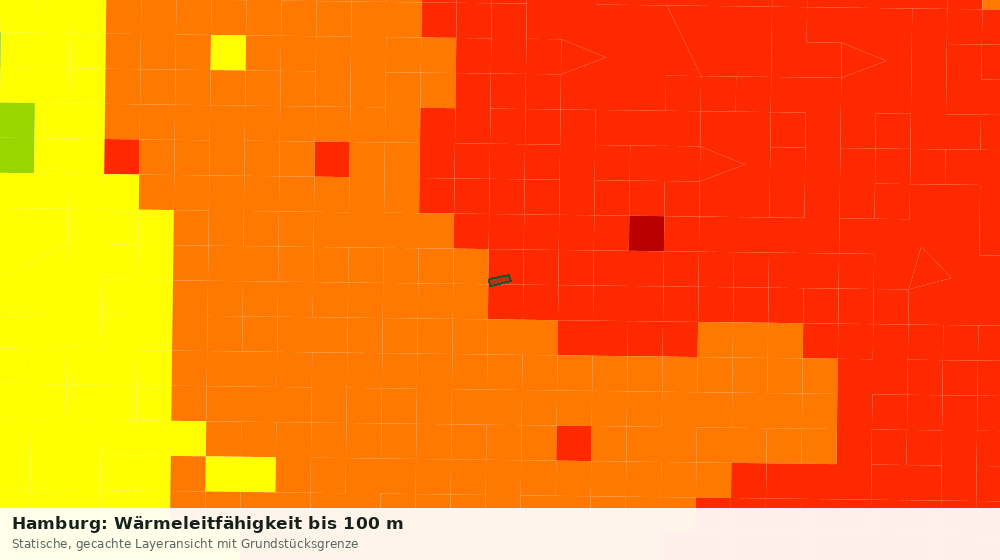 Statische Kartenansicht: Hamburg: Wärmeleitfähigkeit bis 100 m