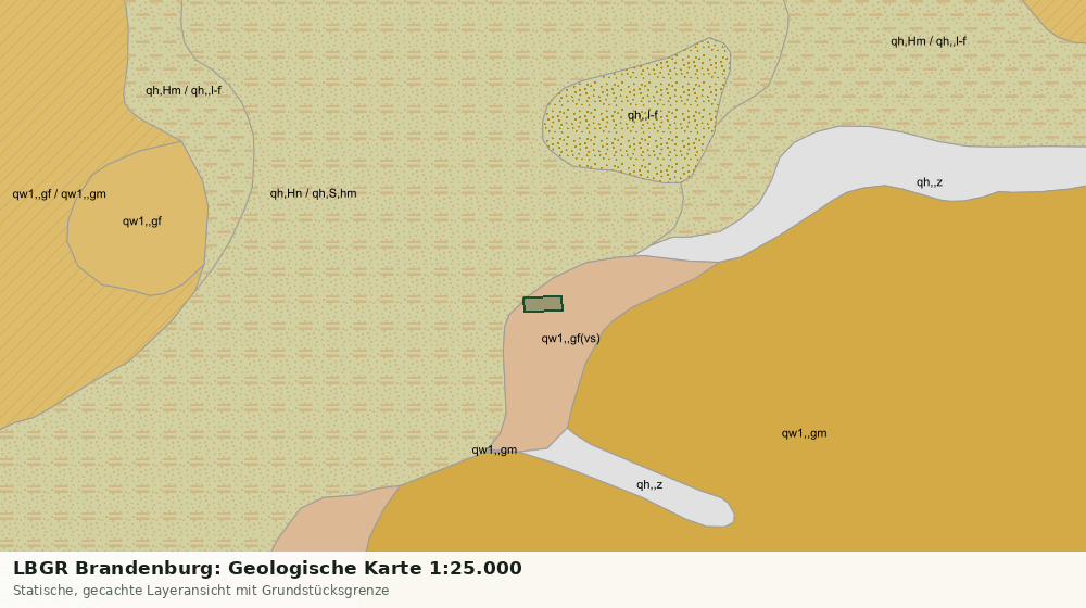 Statische Kartenansicht: LBGR Brandenburg: Geologische Karte 1:25.000