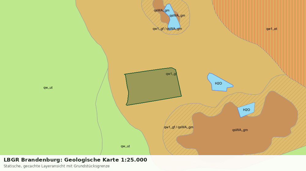 Statische Kartenansicht: LBGR Brandenburg: Geologische Karte 1:25.000