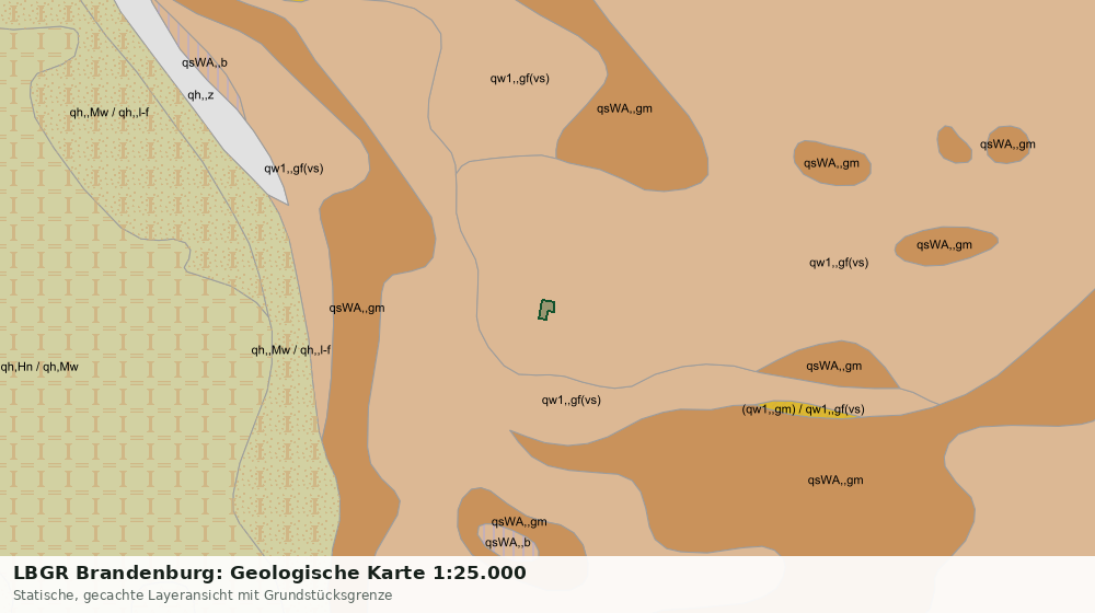 Statische Kartenansicht: LBGR Brandenburg: Geologische Karte 1:25.000