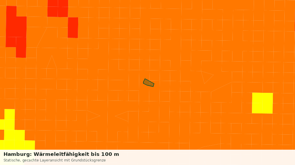 Statische Kartenansicht: Hamburg: Wärmeleitfähigkeit bis 100 m