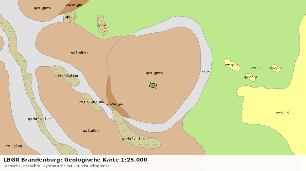 Statische Kartenansicht: LBGR Brandenburg: Geologische Karte 1:25.000