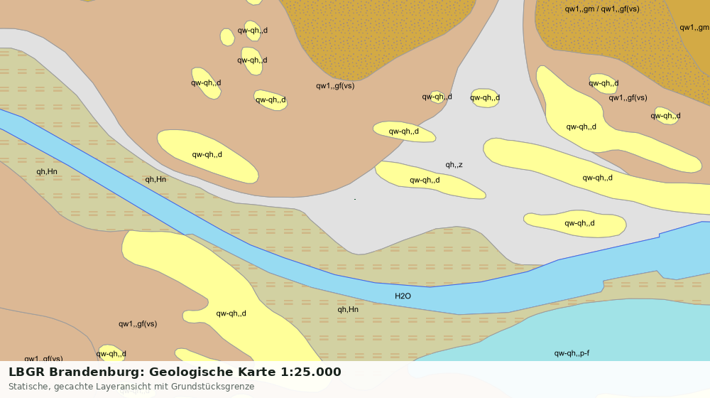 Statische Kartenansicht: LBGR Brandenburg: Geologische Karte 1:25.000