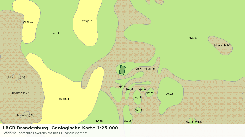 Statische Kartenansicht: LBGR Brandenburg: Geologische Karte 1:25.000