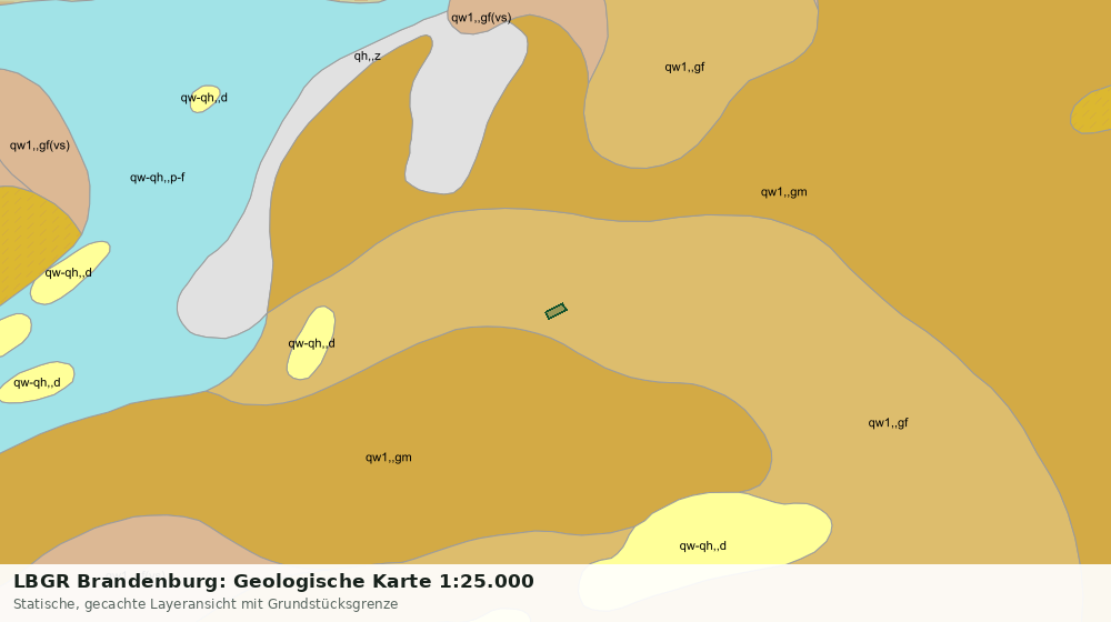 Statische Kartenansicht: LBGR Brandenburg: Geologische Karte 1:25.000