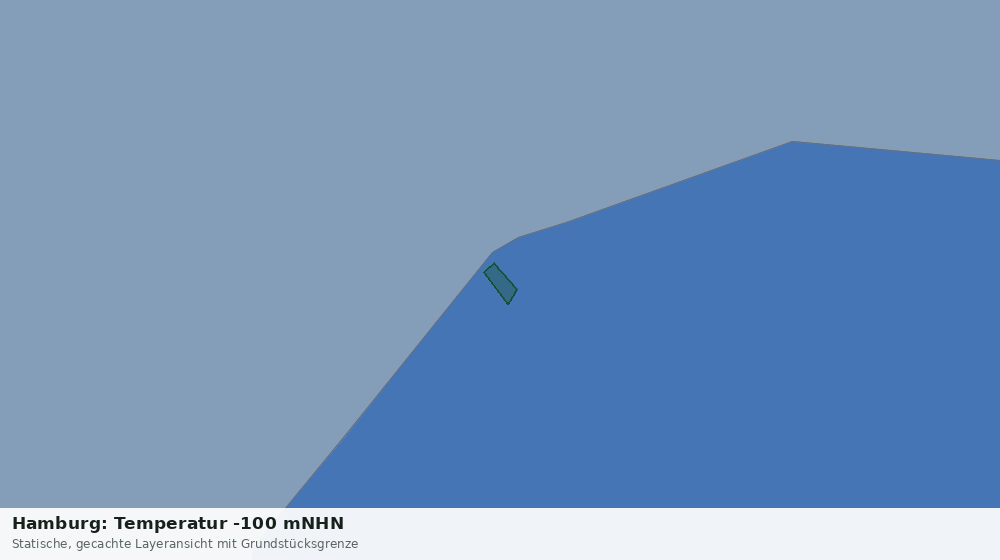 Statische Kartenansicht: Hamburg: Temperatur -100 mNHN