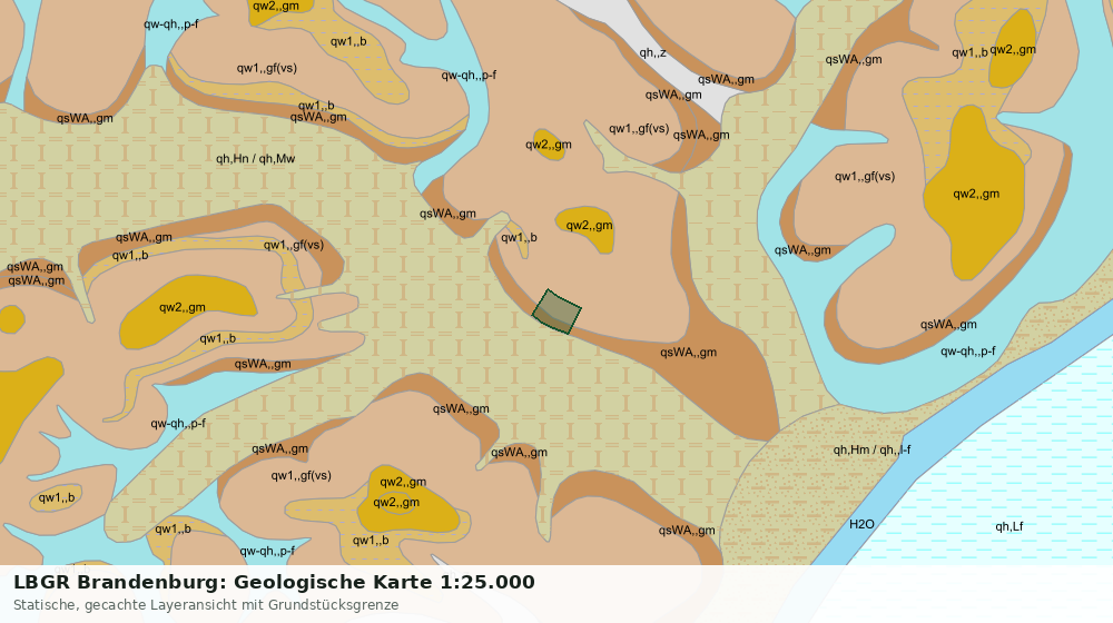Statische Kartenansicht: LBGR Brandenburg: Geologische Karte 1:25.000