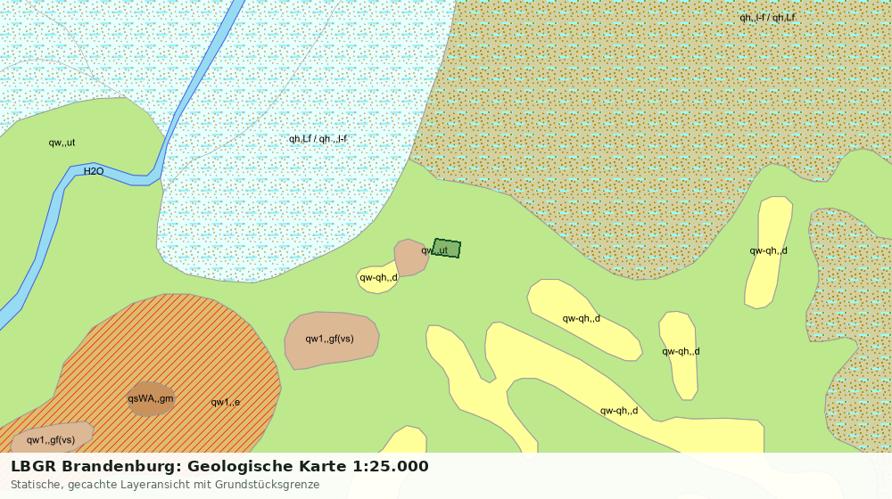 Statische Kartenansicht: LBGR Brandenburg: Geologische Karte 1:25.000