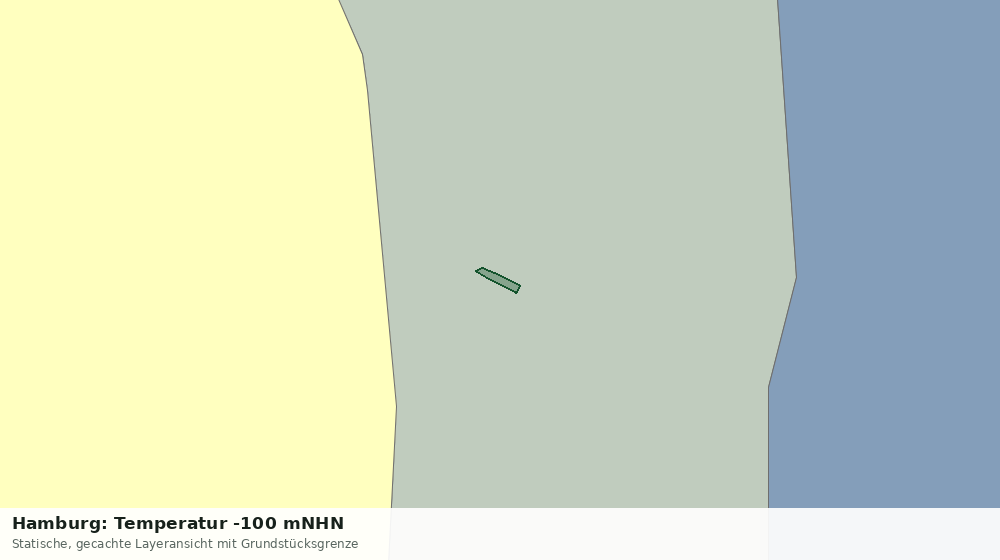 Statische Kartenansicht: Hamburg: Temperatur -100 mNHN