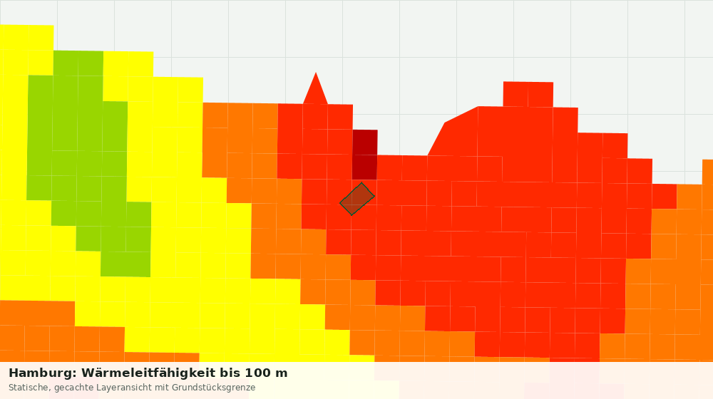 Statische Kartenansicht: Hamburg: Wärmeleitfähigkeit bis 100 m