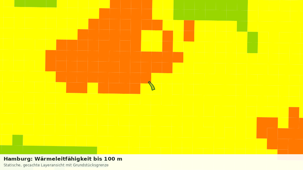 Statische Kartenansicht: Hamburg: Wärmeleitfähigkeit bis 100 m