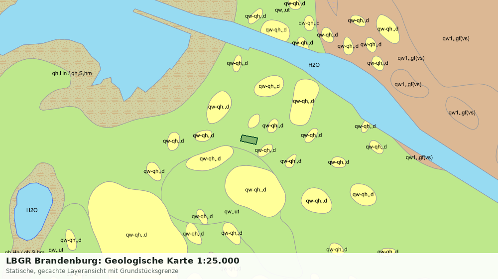 Statische Kartenansicht: LBGR Brandenburg: Geologische Karte 1:25.000