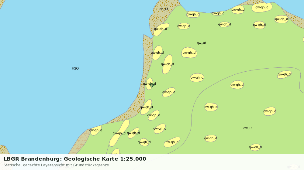 Statische Kartenansicht: LBGR Brandenburg: Geologische Karte 1:25.000