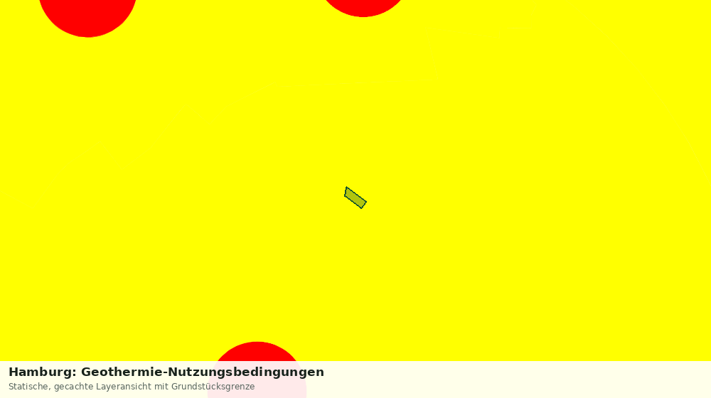 Statische Kartenansicht: Hamburg: Geothermie-Nutzungsbedingungen
