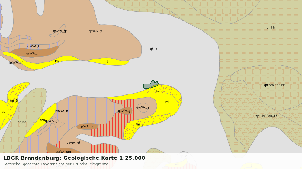 Statische Kartenansicht: LBGR Brandenburg: Geologische Karte 1:25.000
