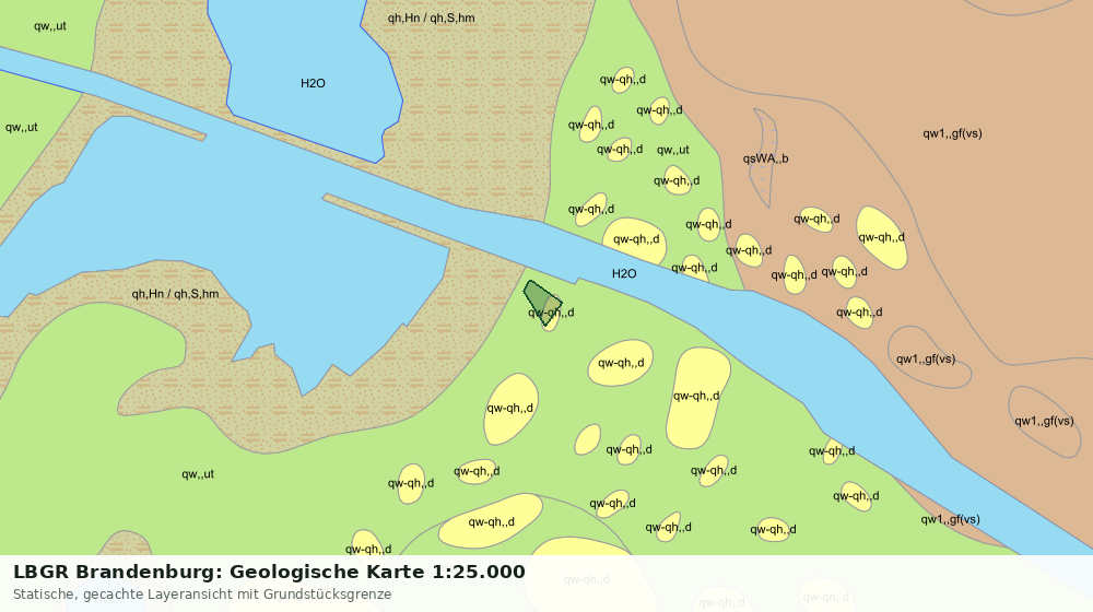 Statische Kartenansicht: LBGR Brandenburg: Geologische Karte 1:25.000