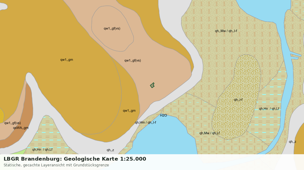 Statische Kartenansicht: LBGR Brandenburg: Geologische Karte 1:25.000