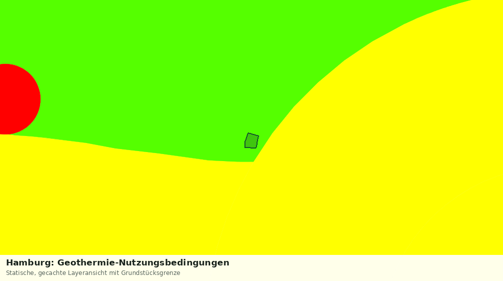 Statische Kartenansicht: Hamburg: Geothermie-Nutzungsbedingungen