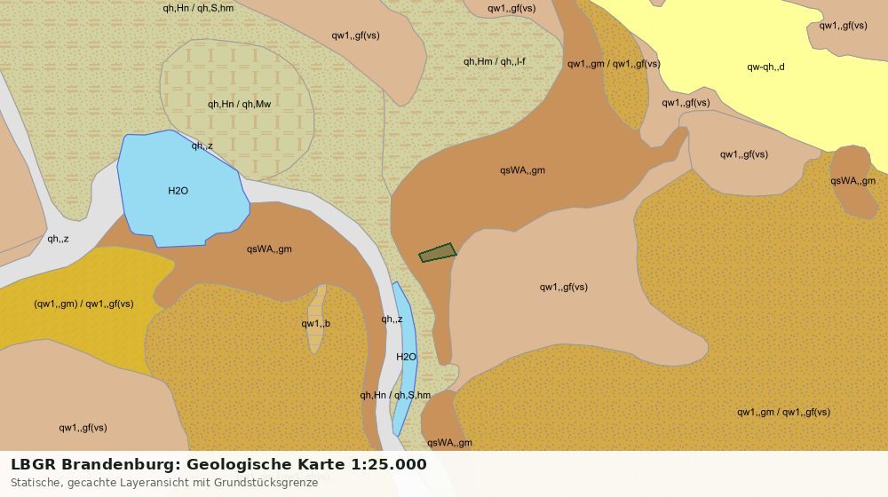 Statische Kartenansicht: LBGR Brandenburg: Geologische Karte 1:25.000