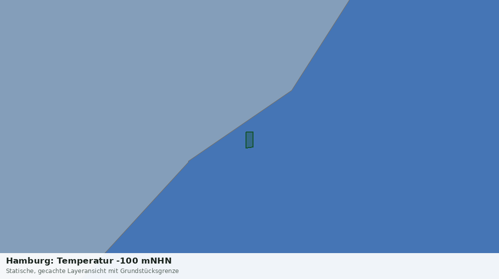 Statische Kartenansicht: Hamburg: Temperatur -100 mNHN