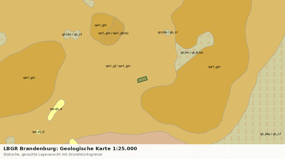 Statische Kartenansicht: LBGR Brandenburg: Geologische Karte 1:25.000