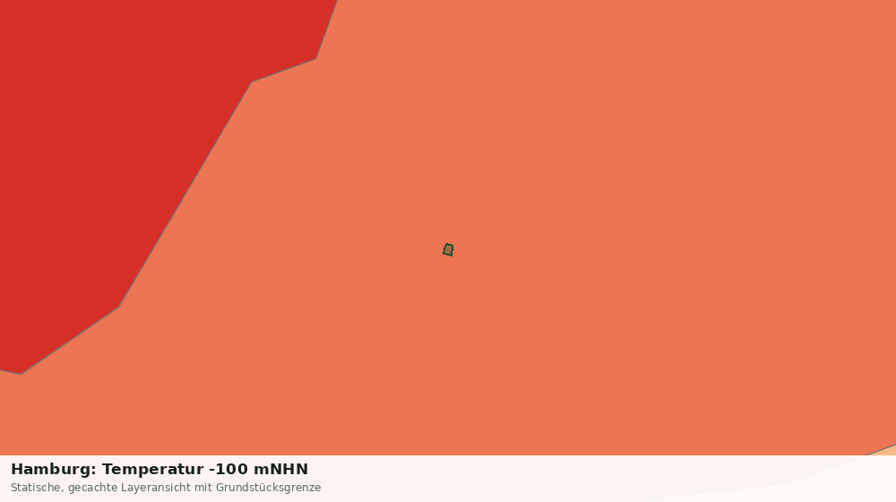 Statische Kartenansicht: Hamburg: Temperatur -100 mNHN